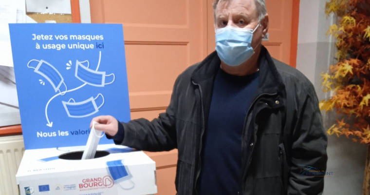 Actualité de Beaupont : Une borne pour recycler les masques jetables