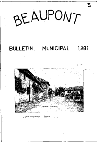 documentation PDF Bulletin municipal - Année 1981