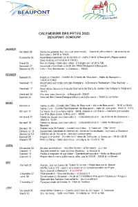 documentation PDF Calendrier des fêtes 2023